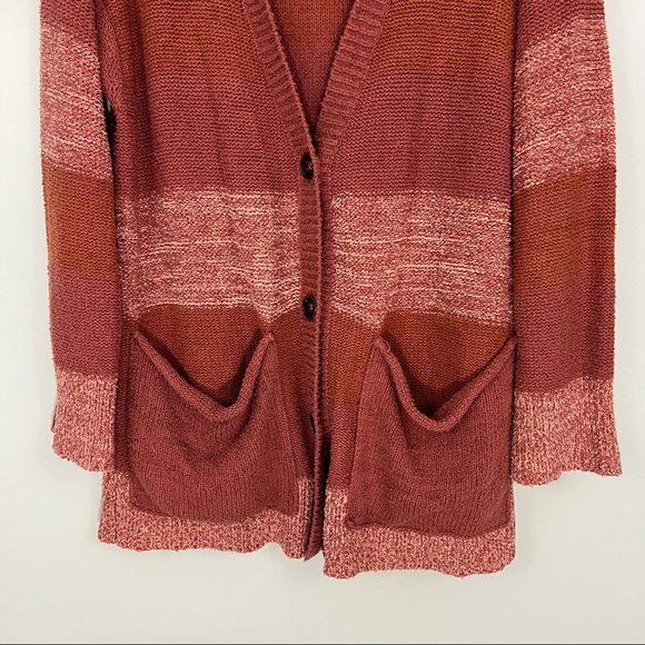 Free People Southport Beach Cardigan Small Striped Oversized - Picture 5 of 9